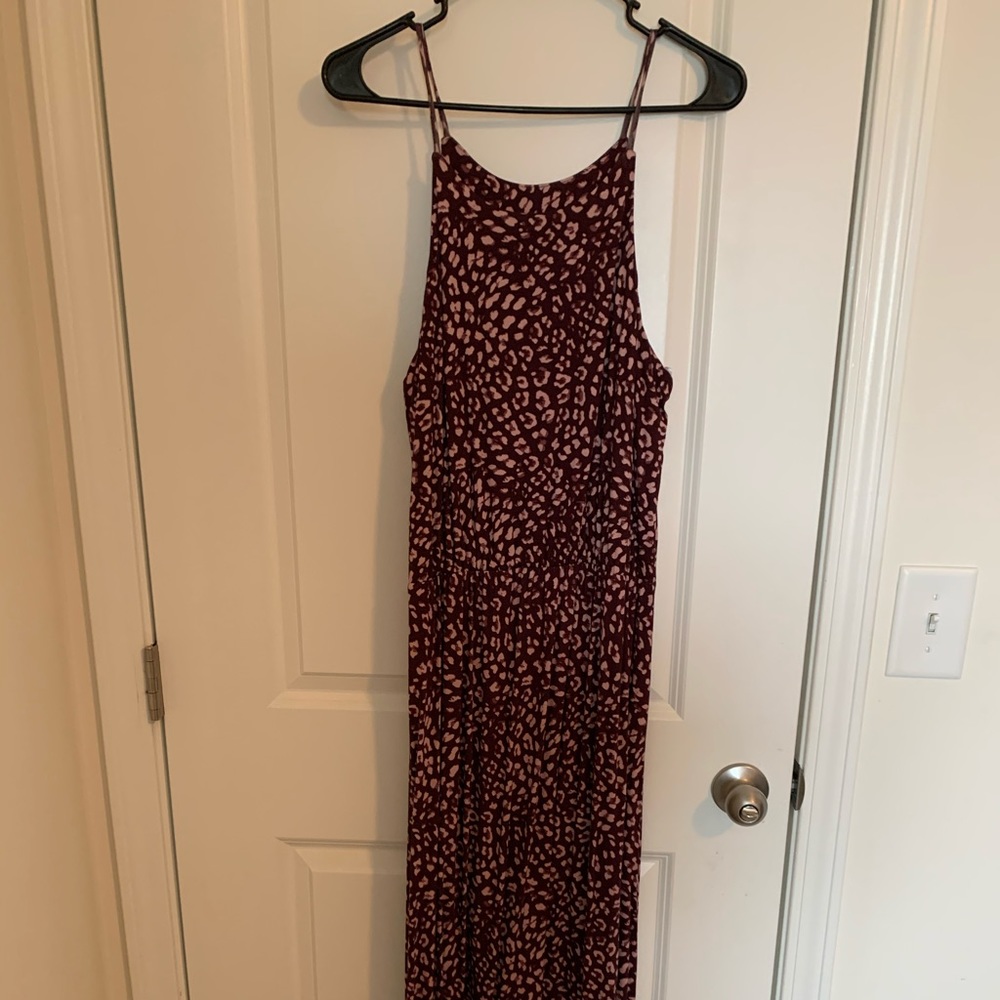 Cute leopard print maxi dress